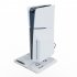 Game Console Stand Cooling Station Controller Charging Station Headset Hooks Compatible for Ps5 Slim White