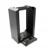 Game Disk Tower Vertical Stand for PS4 Dual Controller Charging Dock Station for  4 PRO Slim black