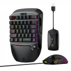 GameSir VX2 Single Hand  2.4G Wireless Bluetooth Gaming Keyboard with Mouse For Xbox/PS3/PS4/Switch/PC  black
