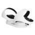 Gamepad Charging Dock With Led Light Charging Stand Handle Charger Compatible for Ps5 Vr2 White