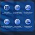 Games Controller Wireless Color Rgb Lighting Game Console Handheld Console with Dual Vibration Black