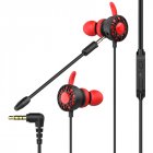 Gaming Earphone 7.1 Headset Helmets with Dual Mic Gaming Earphones PC Gamer with Volume Control for PUBG PS4 CSGO Casque Games red