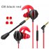 Gaming Earphone For Pubg PS4 CSGO Casque Games Headset With Mic Volume Control PC Gamer Earphones Black red