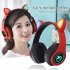 Gaming Earphones B39 Cat Ear Wireless 5 0 Luminous Noise Gaming Headset Bluetooth compatible Headphones Red