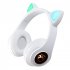 Gaming Earphones B39 Cat Ear Wireless 5 0 Luminous Noise Gaming Headset Bluetooth compatible Headphones Red