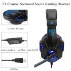 Gaming Headphone USB5.1 stereo game light headset Folding Headset for Gamer dark blue