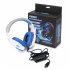 Gaming Headphone USB5 1 stereo game light headset Folding Headset for Gamer dark blue