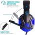 Gaming Headset Head mounted Luminous 3 5mm Lightweight Headphone dark blue