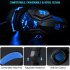 Gaming Headset Head mounted Luminous 3 5mm Lightweight Headphone White blue