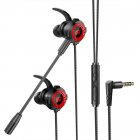 Gaming Headset with Pluggable Microphone 3.5mm Portable Stereo In-ear Earphone
