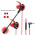Gaming Headset With Pluggable Microphone 3 5mm Portable Stereo In ear Earphone Compatible For Iphone Huawei Samsung Xiaomi red