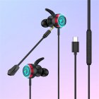 Gaming Headset Digital Decoding In-ear Gamer Earphone with RRB Light