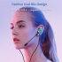 Gaming Headset with Dual Controllable Microphone Digital Decoding In ear Gamer Earphone with Rgb Light Silver Gray