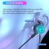 Gaming Headset with Dual Controllable Microphone Digital Decoding In ear Gamer Earphone with Rgb Light Silver Gray
