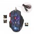 Gaming Mouse Cool Backlit Wired 5500 DPI Mice Ergonomic Design Mouse For Gaming PC Laptop Desktop Notebook black