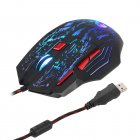Gaming Mouse Cool Backlit Wired 5500 DPI Mice Ergonomic Design Mouse For Gaming PC Laptop Desktop Notebook black