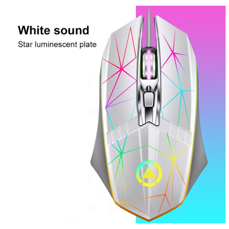 Gaming  Mouse G11 Wired Metal Scroll Wheel 4-button Luminous Mouse For Computer Pc Laptop Gaming White Star version