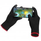 Gaming Touch Screen Gloves Unisex Warm Breathable Ultra-thin 5-finger Anti-slip Sweat-proof Gloves black