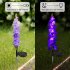 Garden Light Violet Waterproof Lantern Garden Solar Powered Lights Pile Landscape Courtyard LED Floor Light Built in 600mAh Battery For Garden Yard Flowerbed Fe