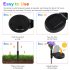 Garden Light Violet Waterproof Lantern Garden Solar Powered Lights Pile Landscape Courtyard LED Floor Light Built in 600mAh Battery For Garden Yard Flowerbed Fe