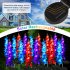 Garden Light Violet Waterproof Lantern Garden Solar Powered Lights Pile Landscape Courtyard LED Floor Light Built in 600mAh Battery For Garden Yard Flowerbed Fe