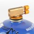 Gas Burner Camping Gas Stove Safety Switch Double Head Inflatable Valve Adapter for Flat Liquefied Gas Cylinder Flat gas double head valve
