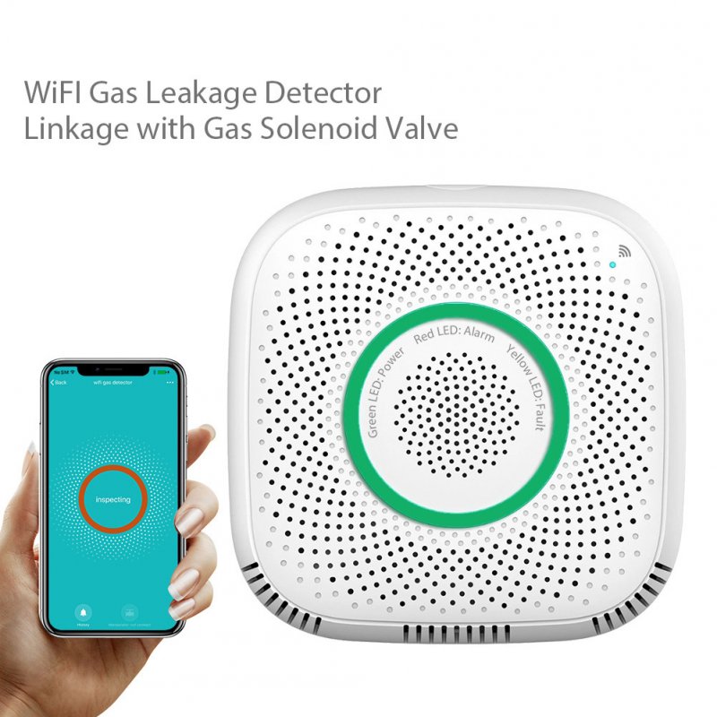 Gas Detector Voice Alarm Smart Home WIFI Gas Linkage Alarm Sensor Home Security US Plug