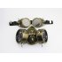 Gas Mask Goggle Toy with Rivets Decor Halloween Props Gold