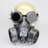 Gas Mask Goggle Toy with Rivets Decor Halloween Props Gold