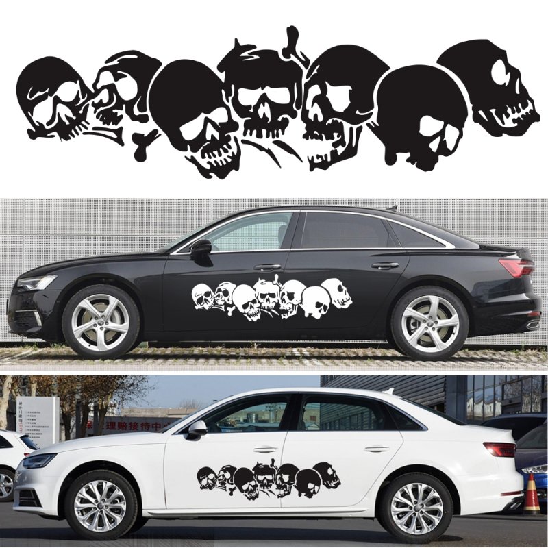 Skulls Bones Pattern Car Truck Vinyl Side Body Graphics Stickers Scratch Decal 