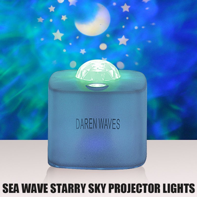 1W USB Starry Sky Projector Light Led Table Lamp Automatic Color-Changing Romantic Atmosphere Night Light Blue