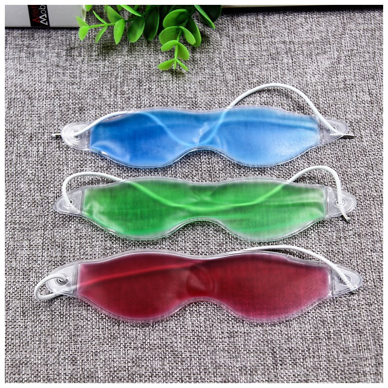 Gel Eye Mask Reusable Hot / Cold Therapeutic Patch Gel Pack for Migraine Eyes Fatigue Pain Relief Random Color Random loans [19.5*5CM]