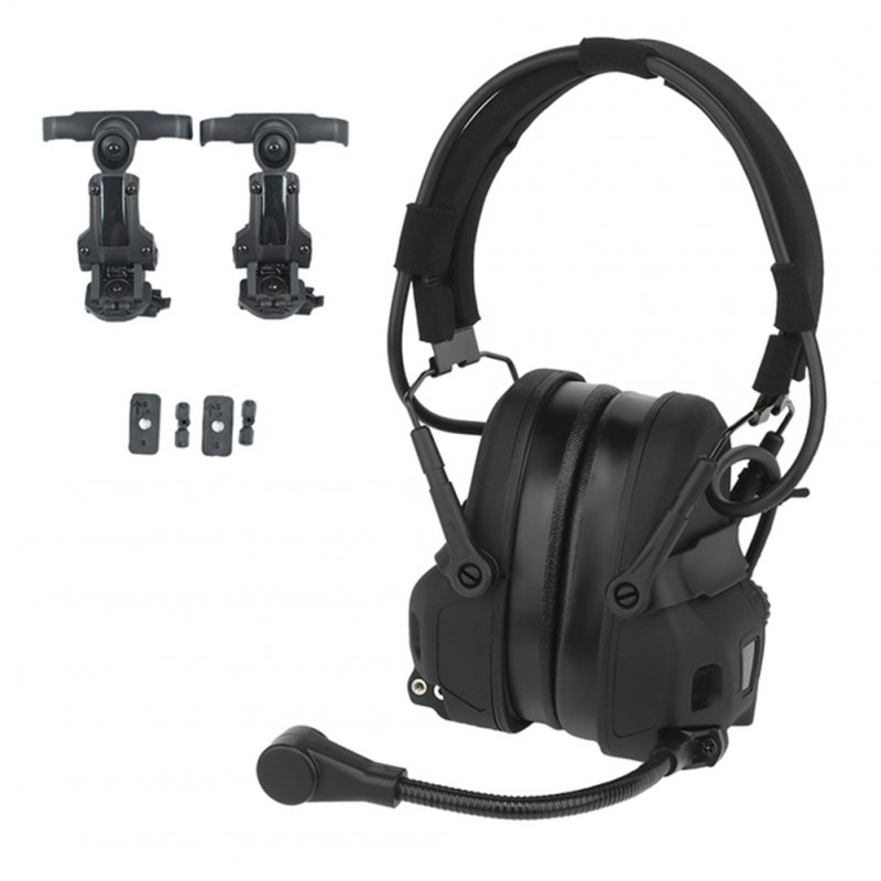 Gen 6 Communication Headset Head Mounted Noise Reduction Headset Silicone Earmuffs (no Pickup) black