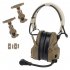 Gen 6 Communication Headset Head Mounted Noise Reduction Headset Silicone Earmuffs  no Pickup  mud color