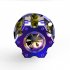 General Cnc Modified Burnt Titanium Key  Head     Key  Chain  Set Accessories Plum blossom key head   titanium blue keychain