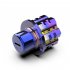 General Cnc Modified Burnt Titanium Key  Head     Key  Chain  Set Accessories Plum blossom key head   titanium blue keychain