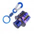 General Cnc Modified Burnt Titanium Key  Head     Key  Chain  Set Accessories Plum blossom key head   titanium blue keychain