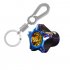 General Cnc Modified Burnt Titanium Key  Head     Key  Chain  Set Accessories Plum blossom key head   titanium blue keychain
