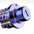 General Cnc Modified Burnt Titanium Key  Head     Key  Chain  Set Accessories Plum blossom key head   titanium blue keychain