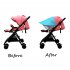General Summer Baby Stroller Anti UV Awning Umbrella Sunshade for Kids purple