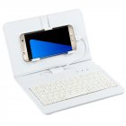General Wired Keyboard Flip Holster Case for Andriod Mobile Phone 4 8 6 0  White