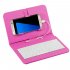 General Wired Keyboard Flip Holster Case for Andriod Mobile Phone 4 8 6 0  Pink