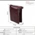 Genuine Cowhide Leather Men Wallets Double Zipper Short Purse Coin Pockets Anti RFID Card Holders