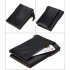 Genuine Cowhide Leather Men Wallets Double Zipper Short Purse Coin Pockets Anti RFID Card Holders blue