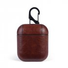 Leather Airpods Protective Case - Brown