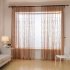 Geometric Embroidery Window Curtain Tulle for Drapes In Living Room Home Decor Brown 1   2 5 meters