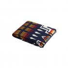 Geometric Knitted Cotton Blanket Retro Style Lightweight Breathable Skin-friendly Super Soft Throw Blanket For Couch Sofa Bed Navy blue 130 x 160cm