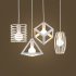 Geometrical White Iron Art Lampshade for Restaurant Lighting E27 110 220V  No Bulb MDG5