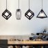 Geometrical White Iron Art Lampshade for Restaurant Lighting E27 110 220V  No Bulb N33P