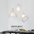 Geometrical White Iron Art Lampshade for Restaurant Lighting E27 110 220V  No Bulb N33P